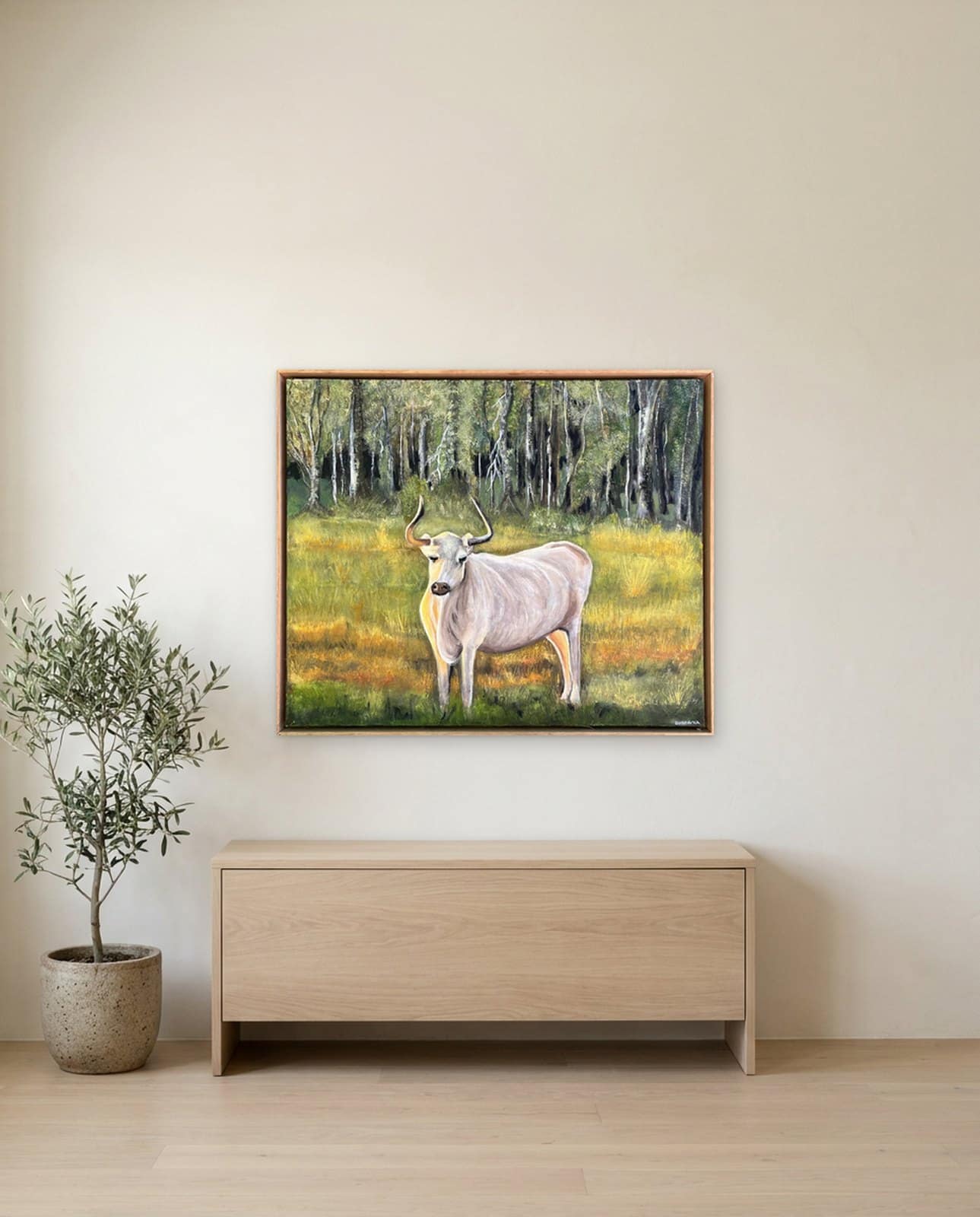 BEAUTIFUL BEAST — Oil on canvas, 95cm x 80cm. Painting by Dubravka Sabljak. View 1 of 2.