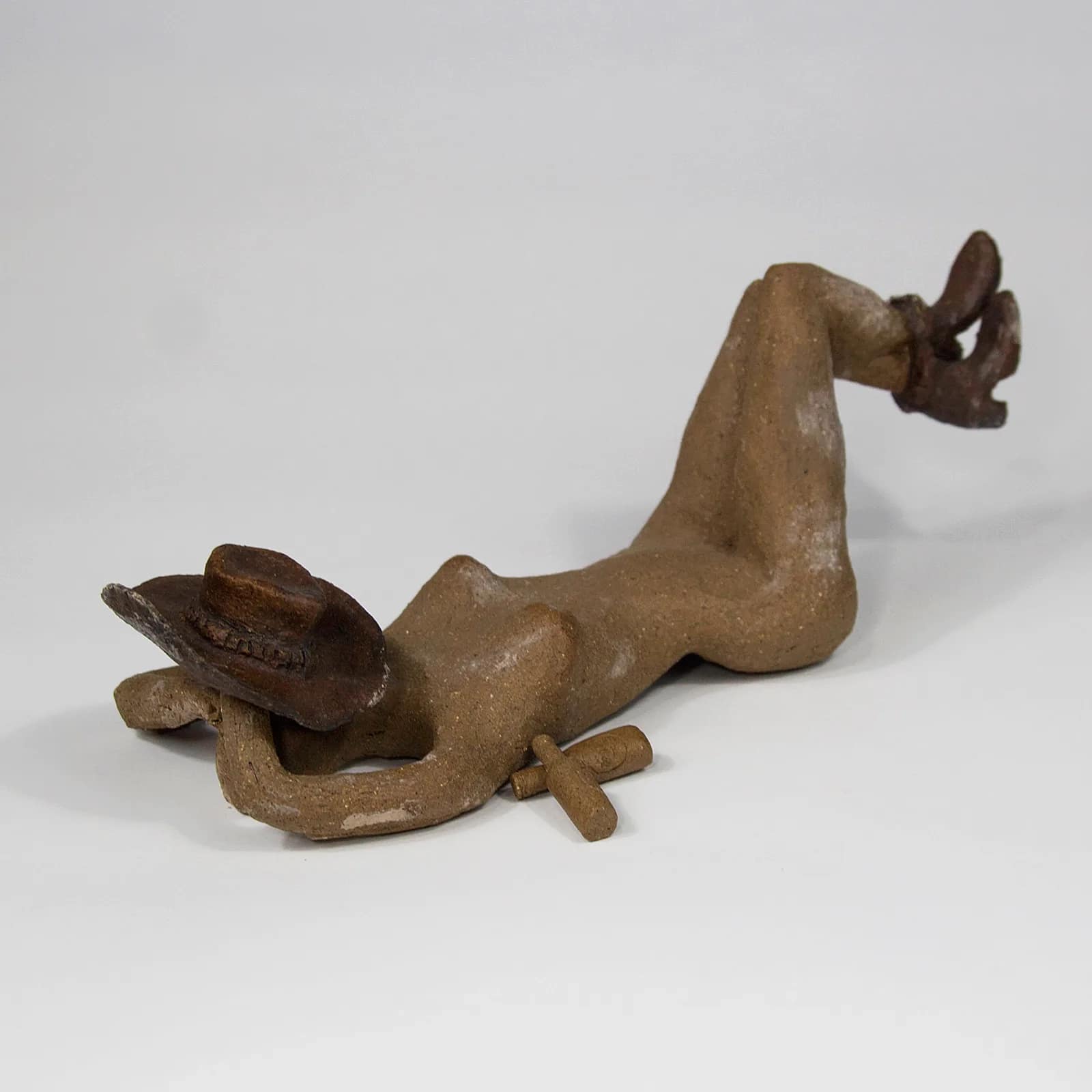 LATE NIGHT COWGIRL — Stoneware 30xcm 13cm. Ceramic work by Dubravka Sabljak. View 1 of 2.