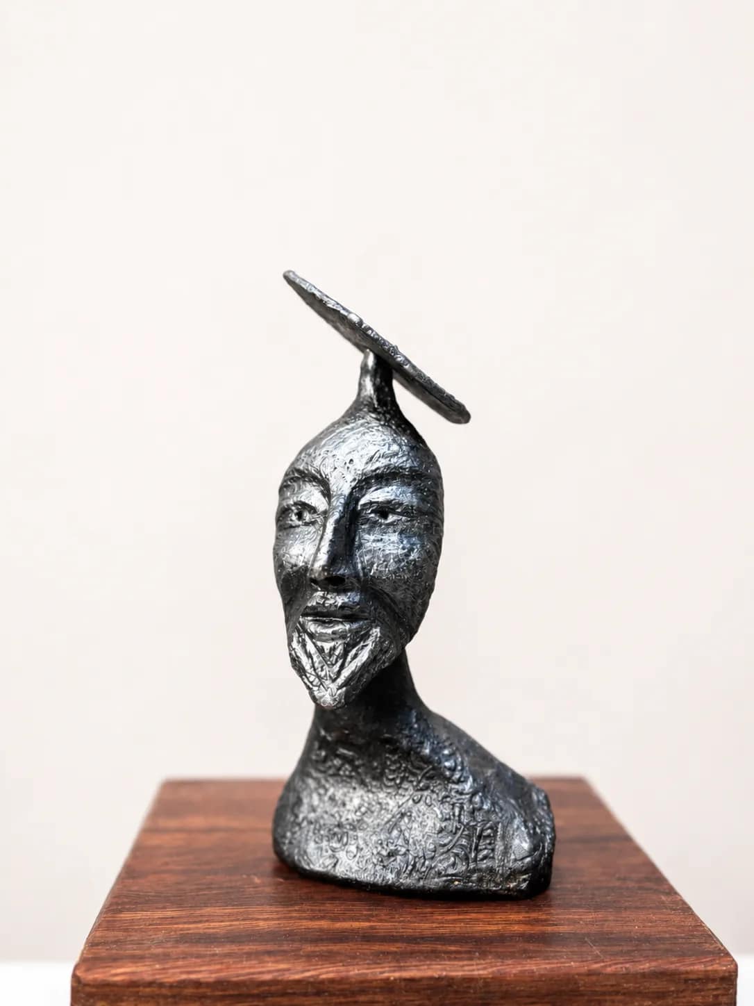 THE CONSPIRACY THEORIST — Stoneware with graphite finish, 10cm x 15cm. Ceramic work by Dubravka Sabljak. View 1 of 4.