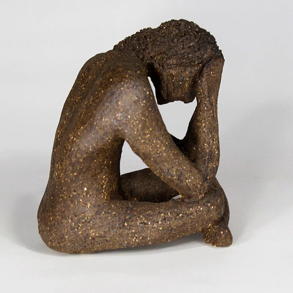 CONTEMPLATION — Stoneware, 15cm x 12cm. Ceramic work by Dubravka Sabljak. View 3 of 3.