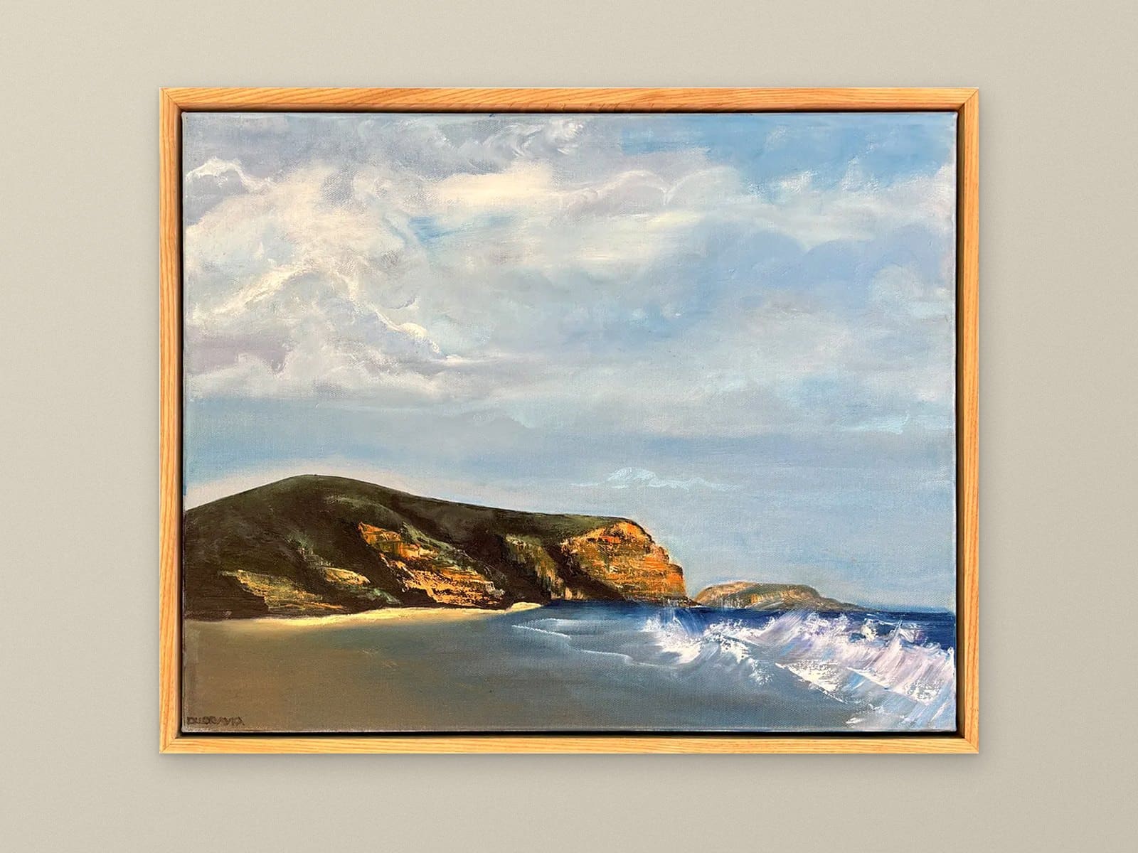 EDGE OF GUMBAYNGGIRR — Oil on canvas, 54cm x 44cm. Painting by Dubravka Sabljak. View 2 of 2.