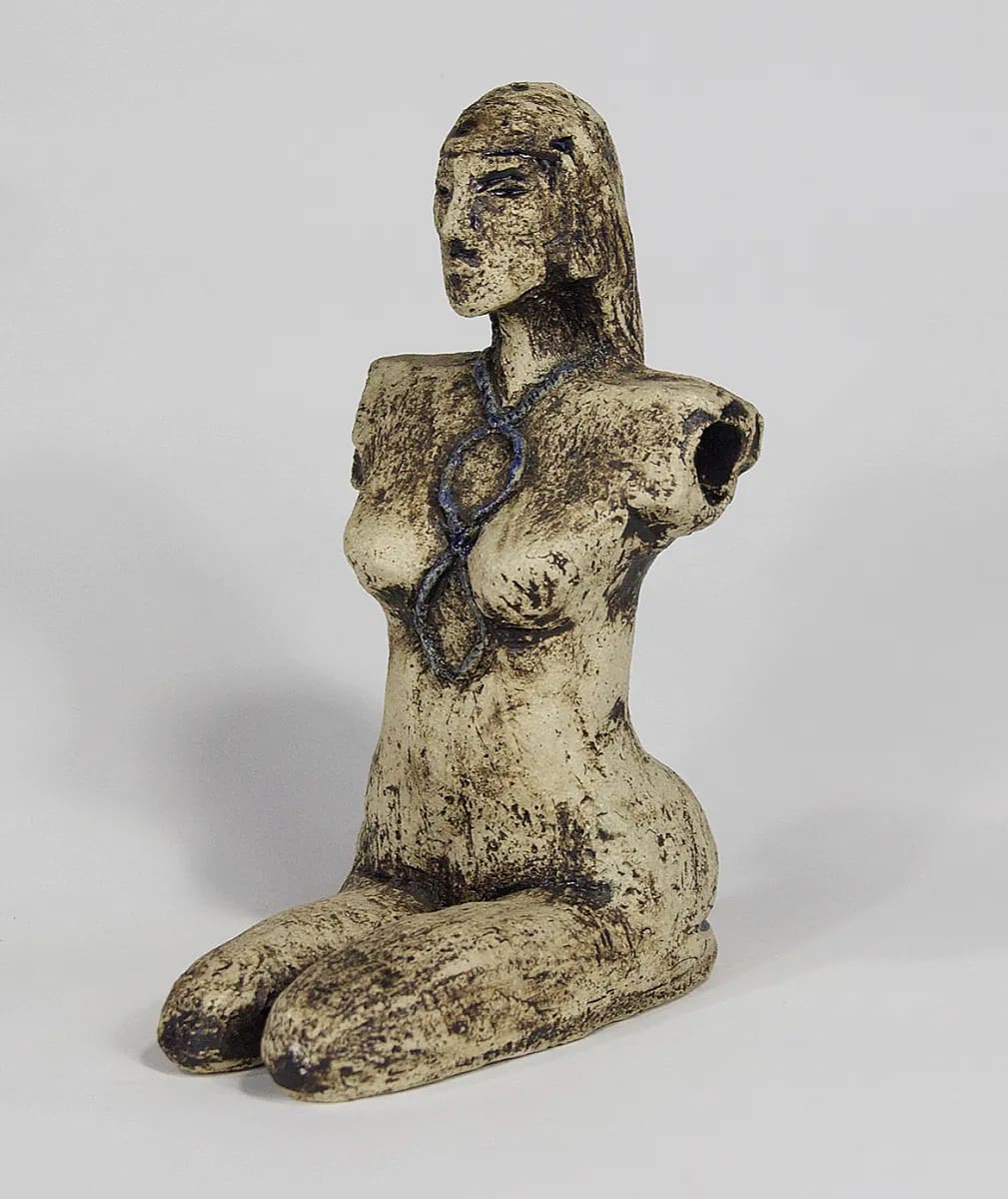 ISIS — Stoneware, 20cm x 10xm. Ceramic work by Dubravka Sabljak. View 3 of 3.