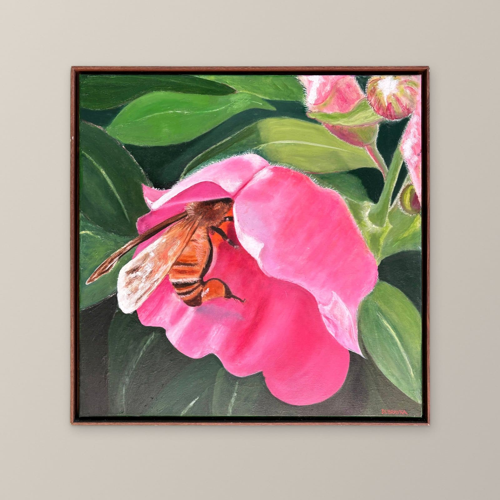 NECTAR OF LIFE — Oil on canvas, 65cm x 65cm. Painting by Dubravka Sabljak. View 2 of 2.