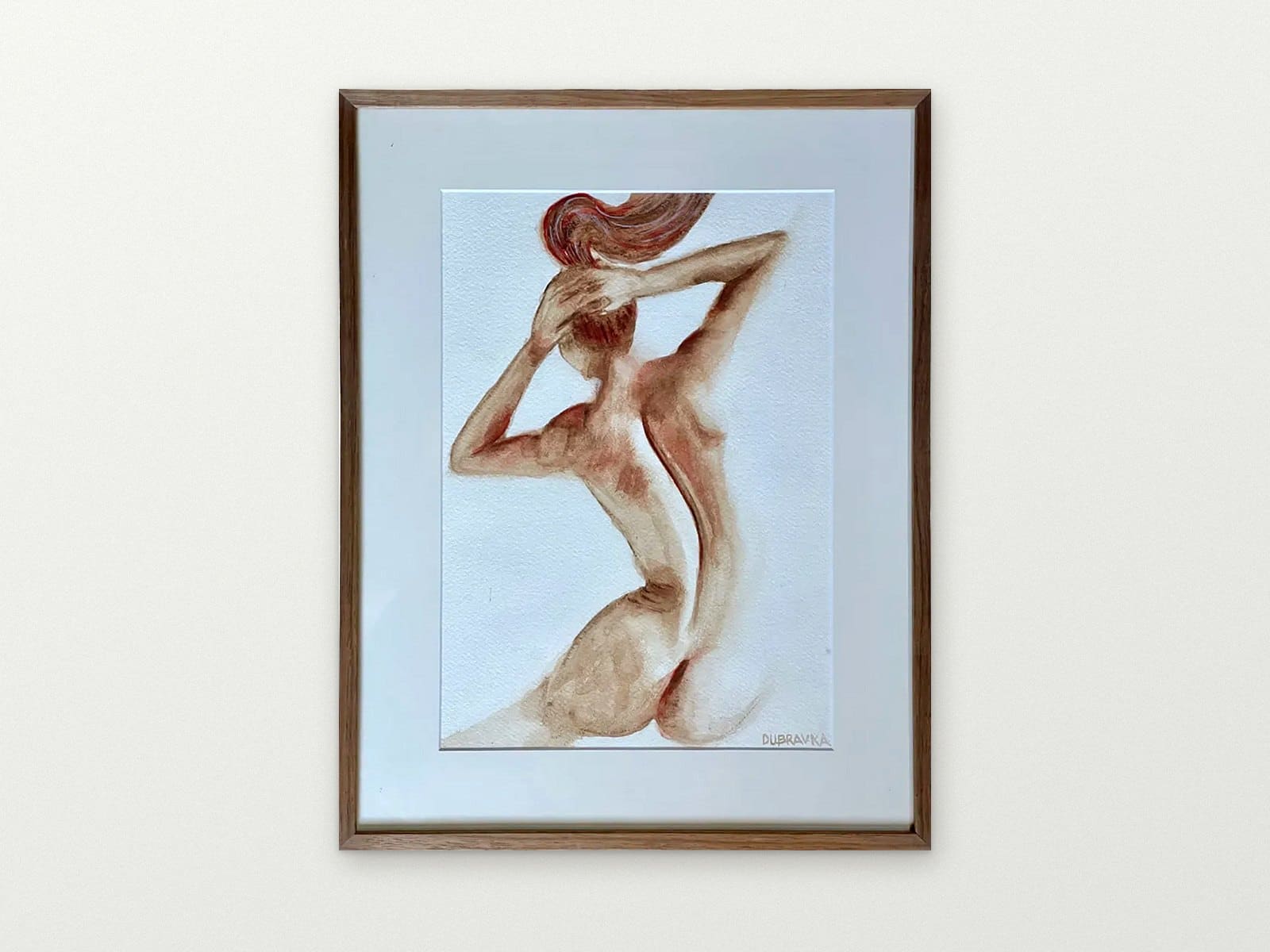 THE DANCER — Watercolour on paper, 41cm x 52cm. Painting by Dubravka Sabljak. View 2 of 2.