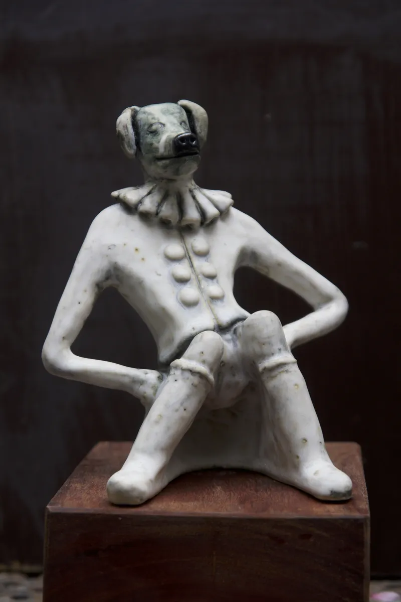 THE DUKE — Stoneware. Ceramic work by Dubravka Sabljak. View 2 of 3.