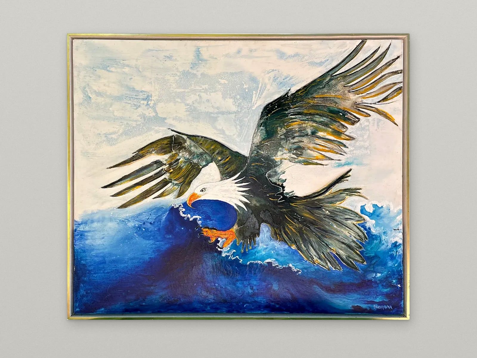 THE HUNTER — Mixed media, 126cm x 106cm. Painting by Dubravka Sabljak. View 2 of 2.