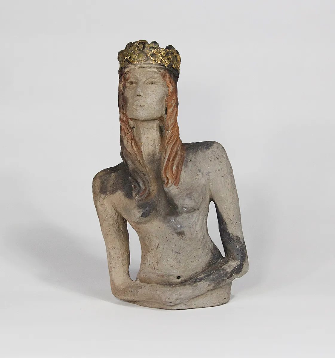 THE QUEEN — Stoneware, 25cm x 15cm. Ceramic work by Dubravka Sabljak. View 3 of 3.