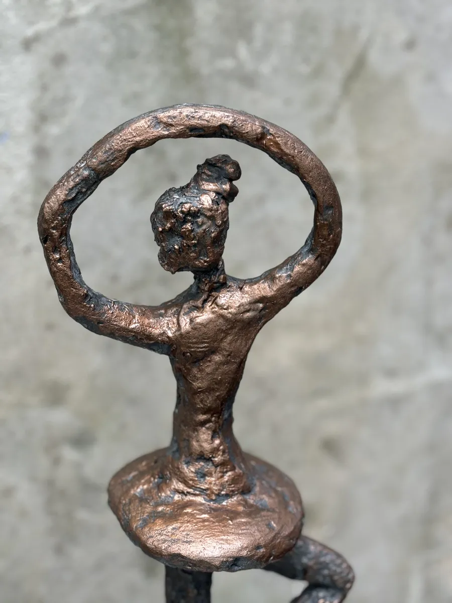 TINY DANCER — Mixed media with bronze Coating and patina, 50cm x 20cm. Ceramic work by Dubravka Sabljak. View 3 of 5.