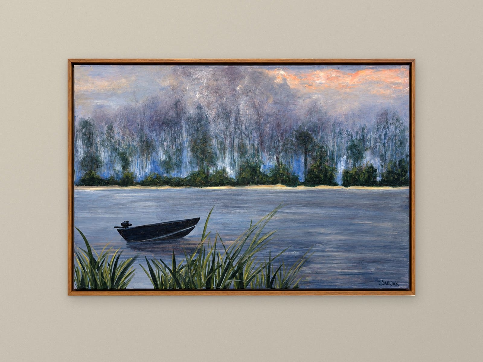 URUNGA BURN OFF — Oil on Canvas, 53cm x 80cm. Painting by Dubravka Sabljak. View 2 of 2.