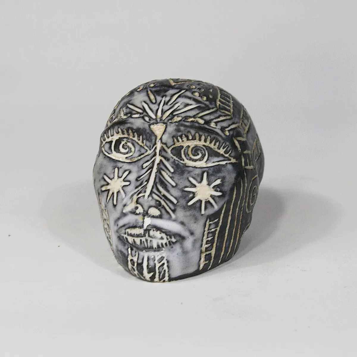 WHISPERS OF THE ANCESTORS — Stoneware, 10cm x 10cm. Ceramic work by Dubravka Sabljak. View 3 of 3.