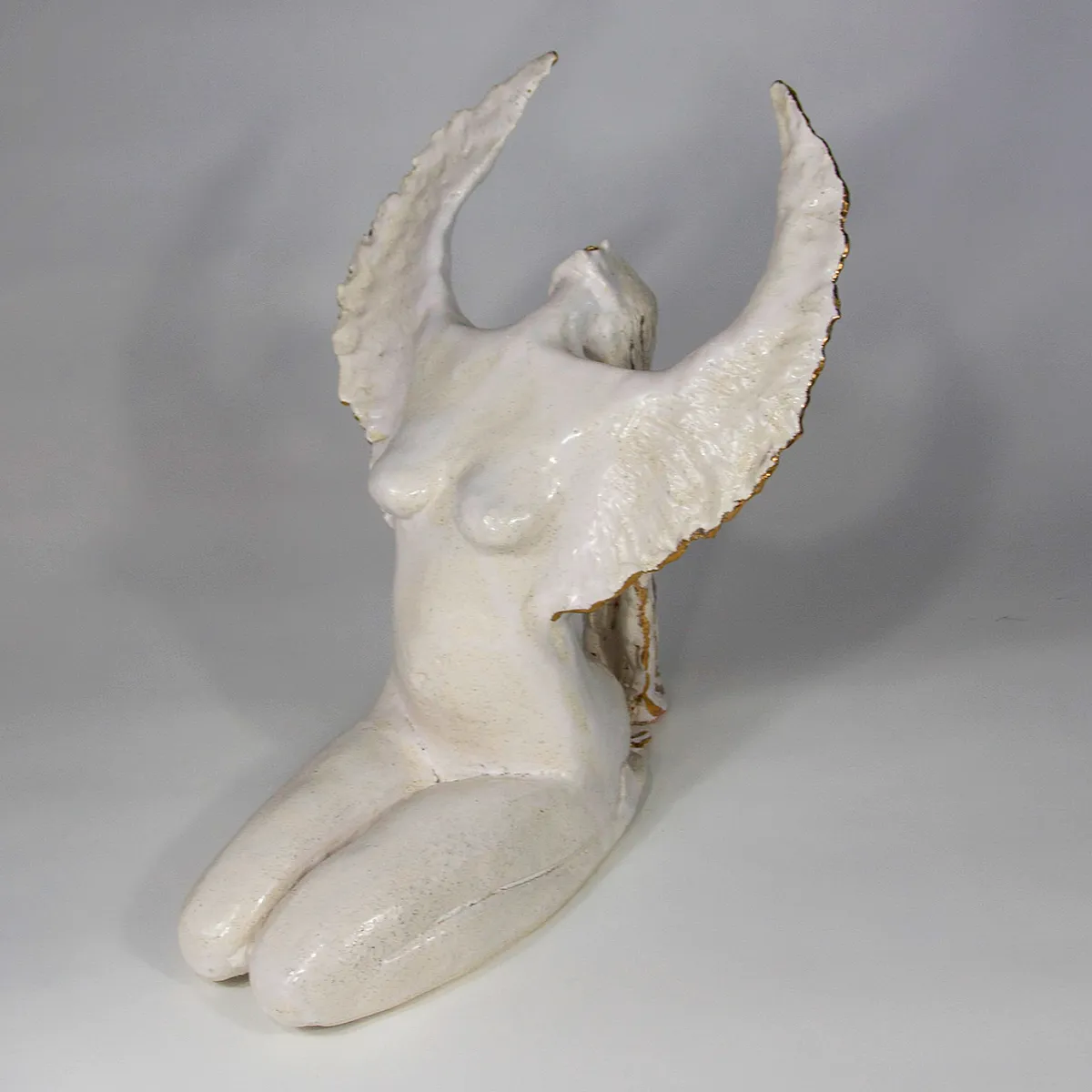 WHITE LIGHT — Stoneware, 40cm x 35cm. Ceramic work by Dubravka Sabljak. View 3 of 3.