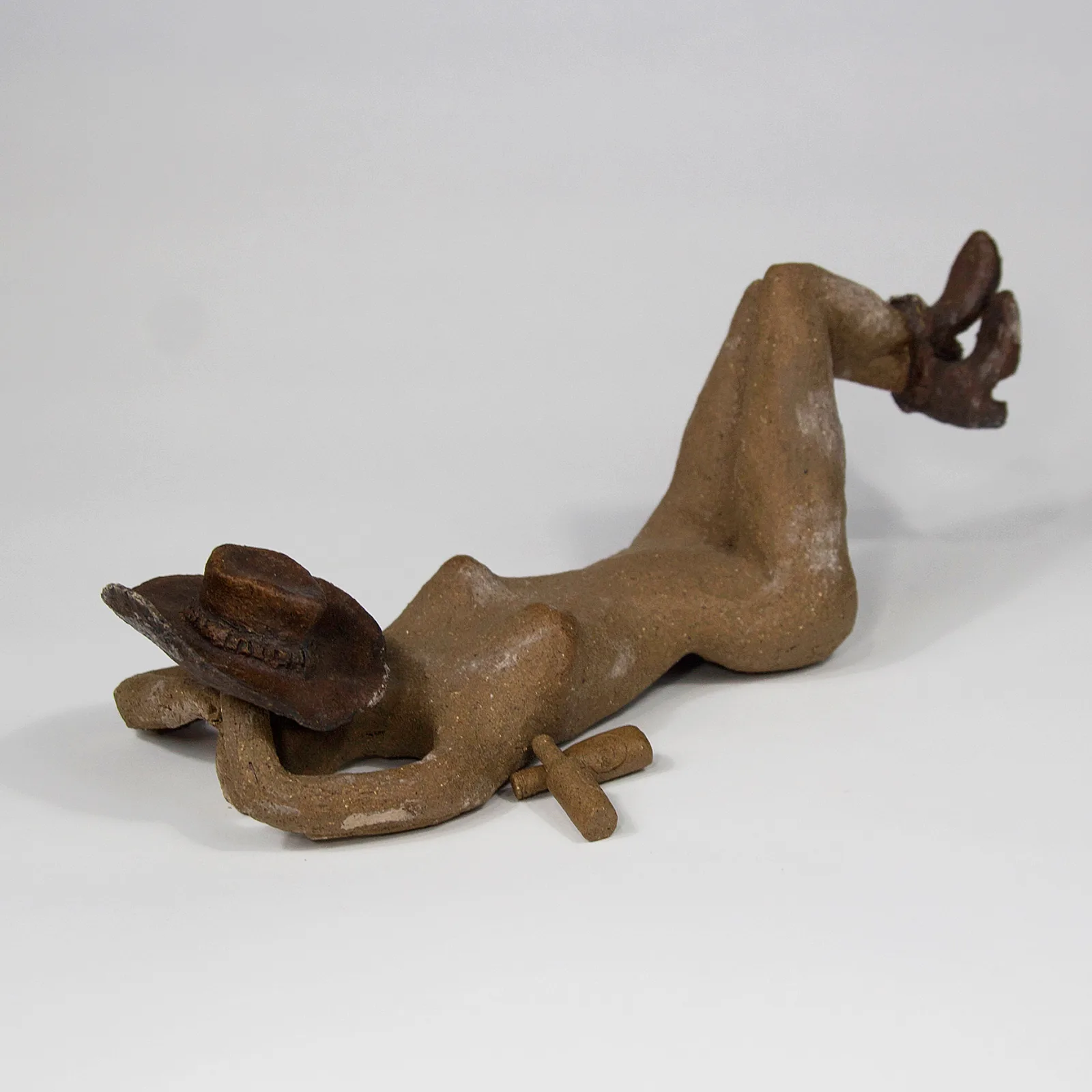 LATE NIGHT COWGIRL — Stoneware 30xcm 13cm. Ceramic work by Dubravka Sabljak. View 1 of 2.