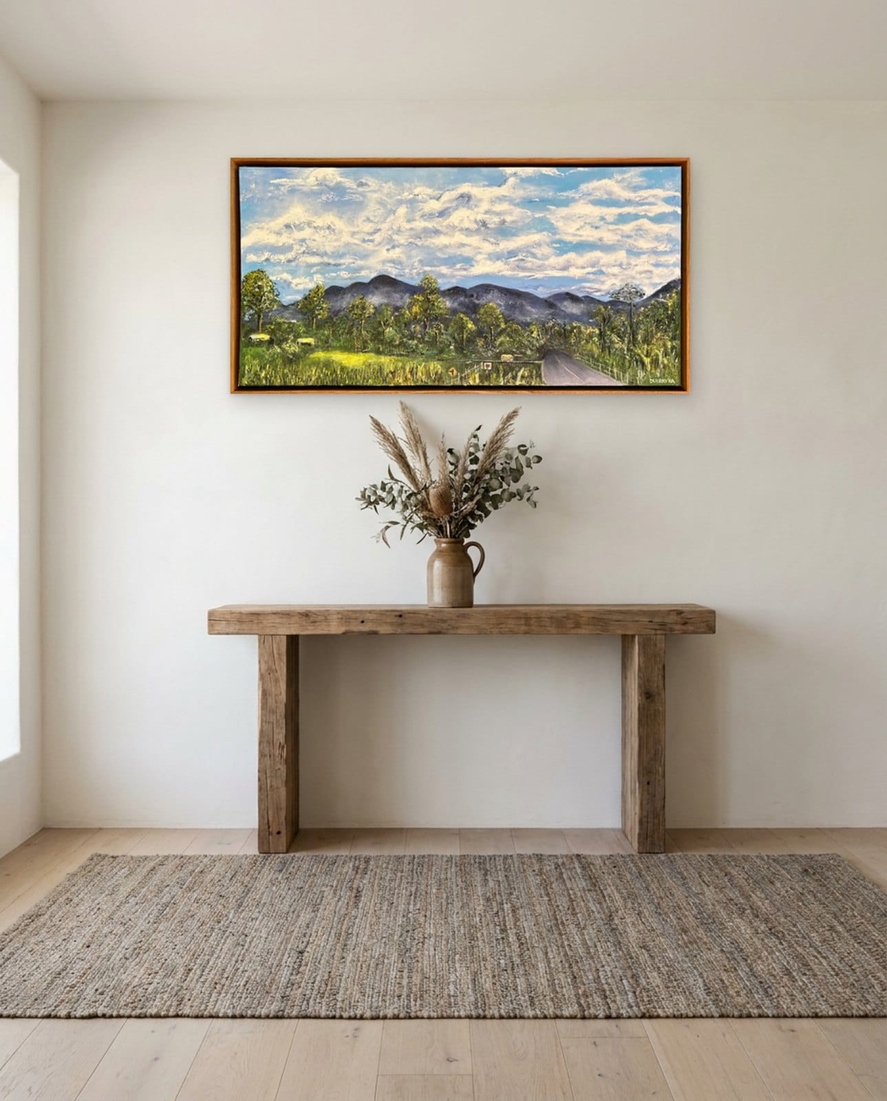OLD MAN DREAMING — Oil on canvas, 105cm x 54cm. Painting by Dubravka Sabljak. View 1 of 2.