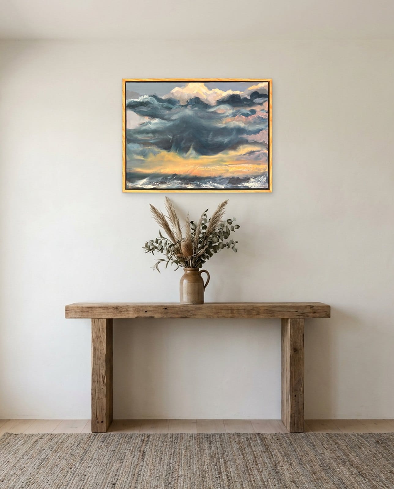 WIND SWEPT SEA — Oil on canvas, 64cm x 50cm. Painting by Dubravka Sabljak. View 1 of 2.