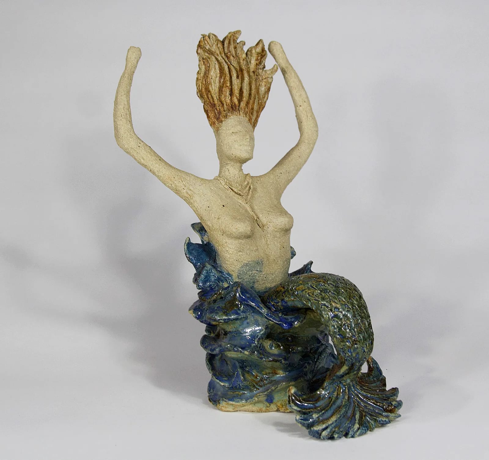 YEMALA GODDESS OF THE SEA — Stoneware, 35cm x 20cm. Ceramic work by Dubravka Sabljak. View 1 of 2.