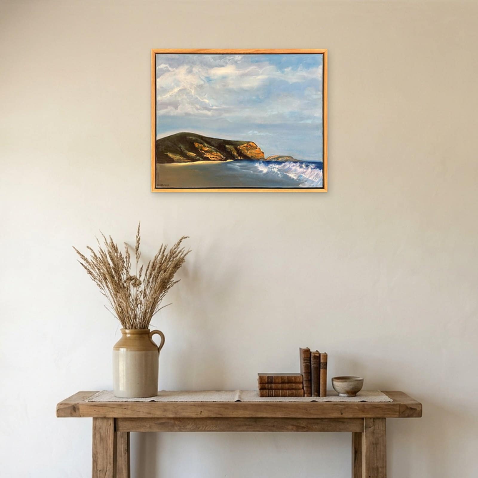 EDGE OF GUMBAYNGGIRR — Oil on canvas, 54cm x 44cm. Painting by Dubravka Sabljak. View 1 of 2.